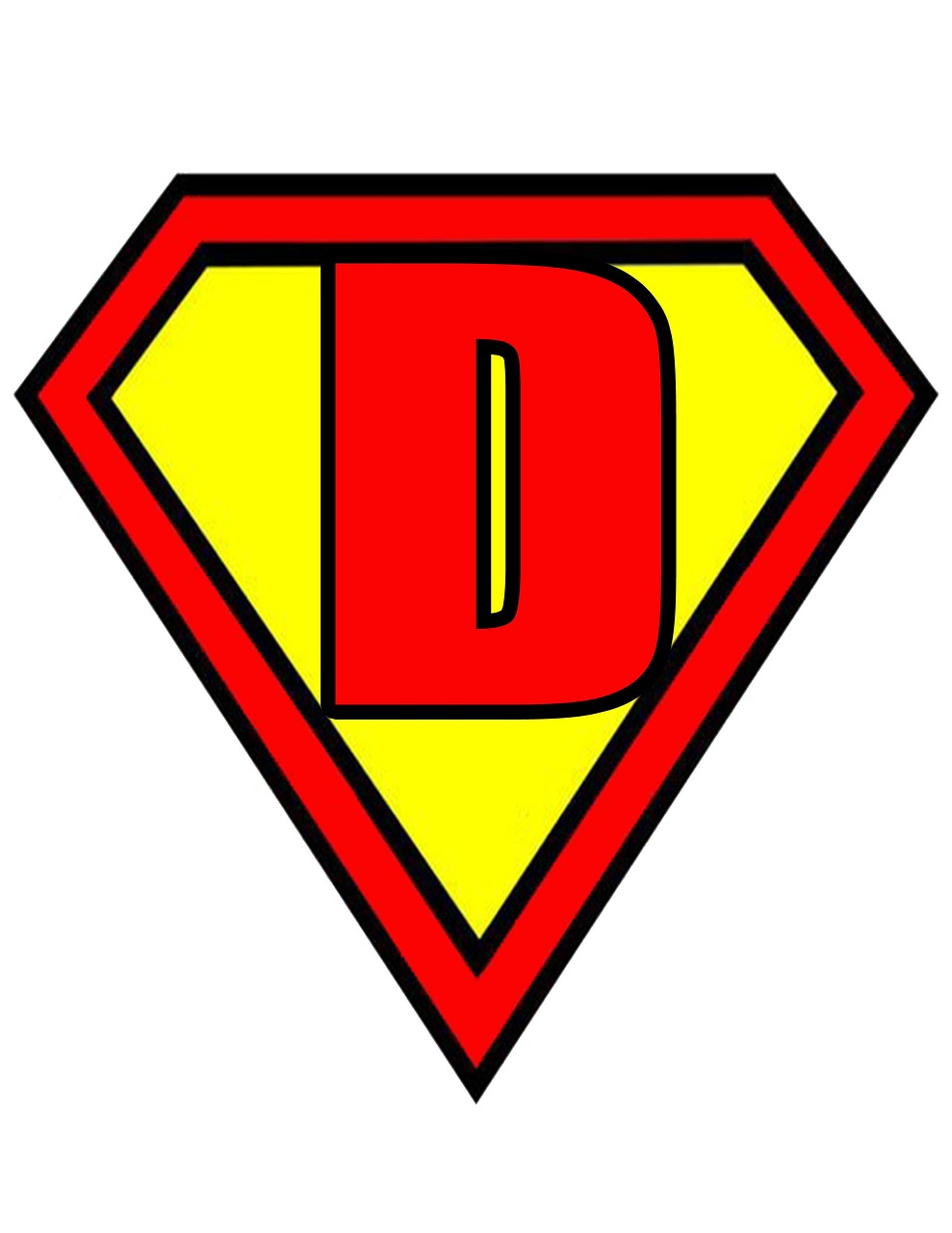letter, d, superman, style, red, yellow, flags, decoration, logo, superman, superman, superman, superman, superman
